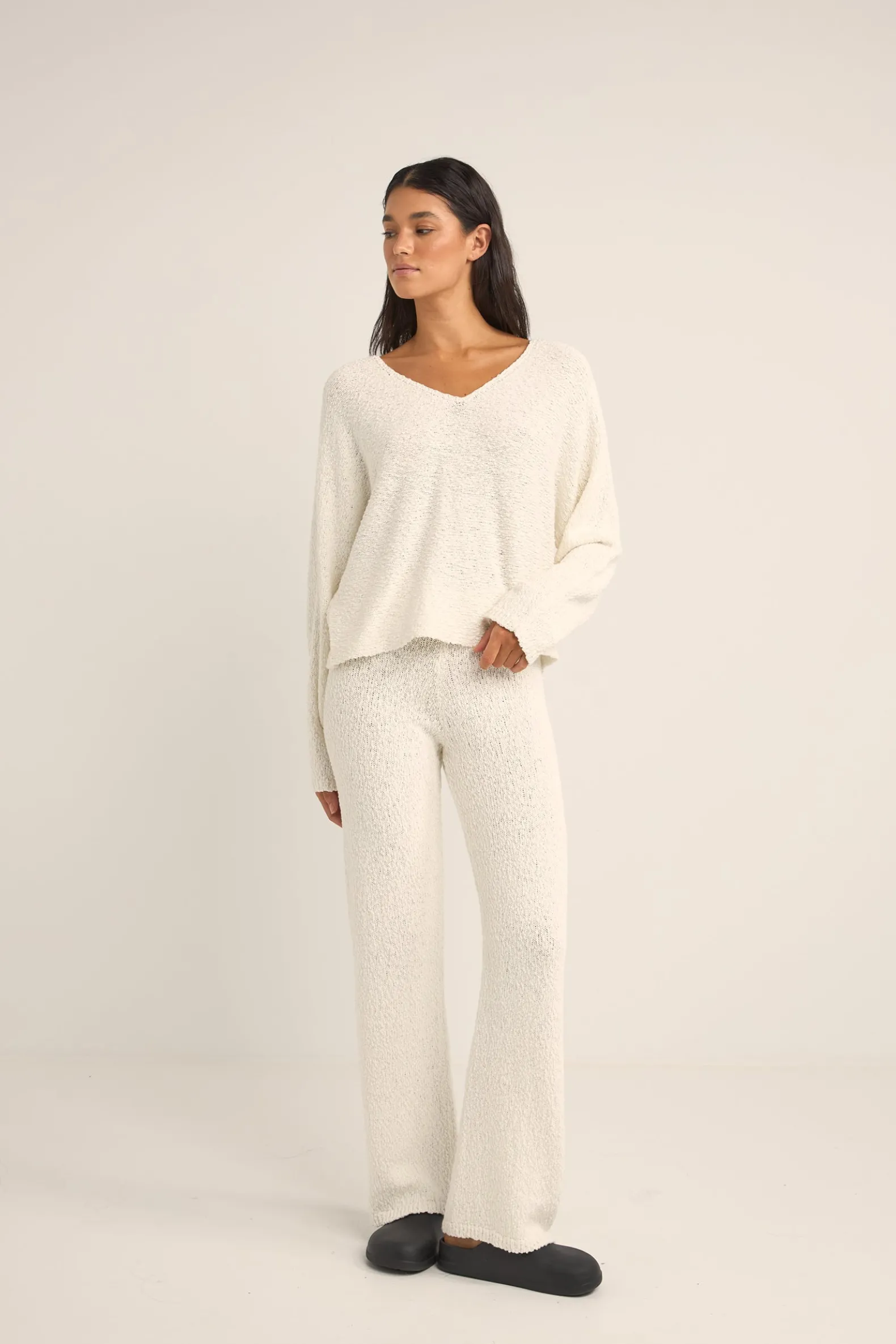 Adele Knit Pant White