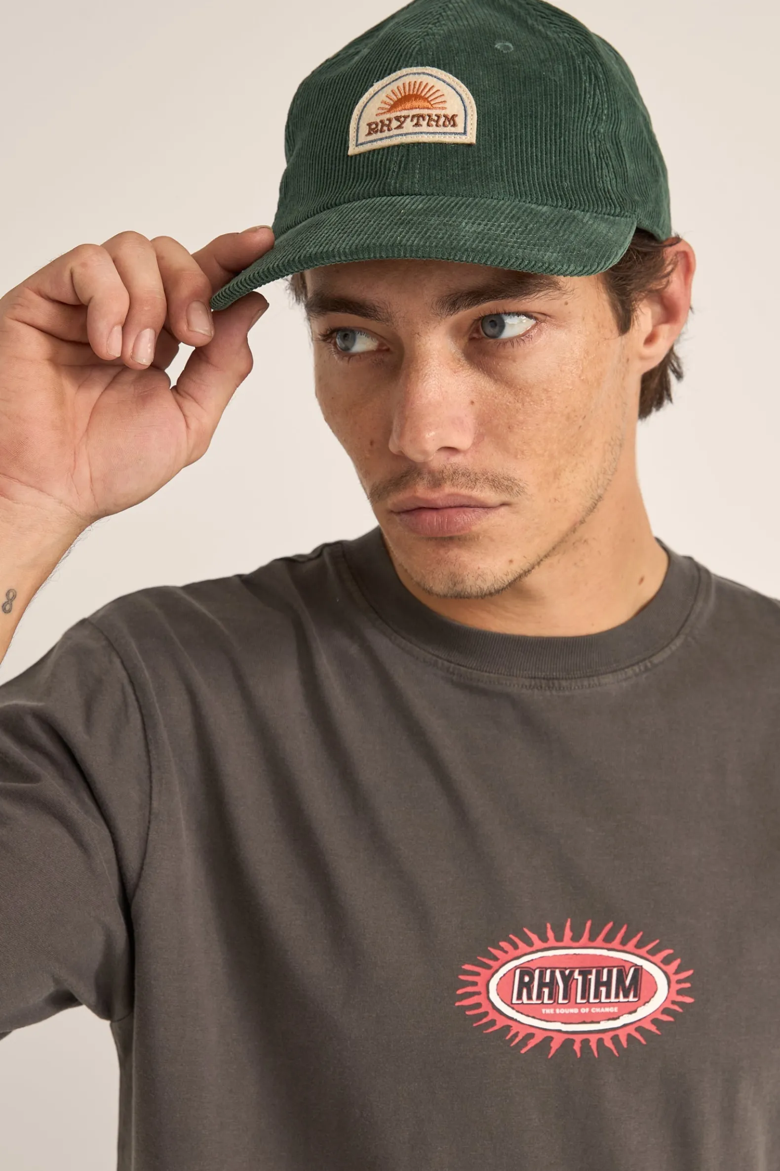 Awake Cord Cap Vintage Green
