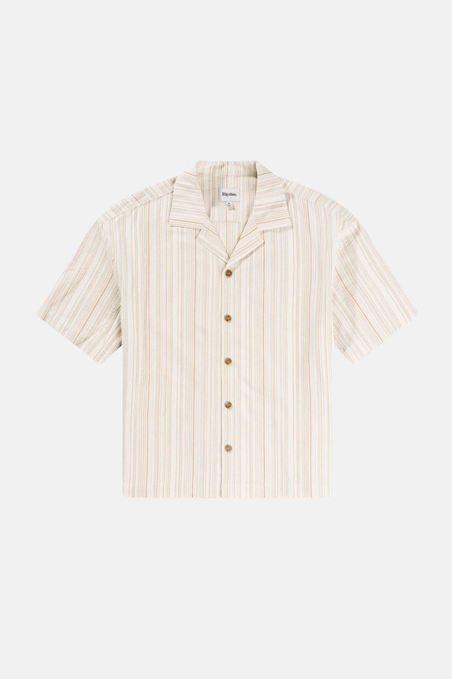 Benny Relaxed Stripe Ss Shirt Cream