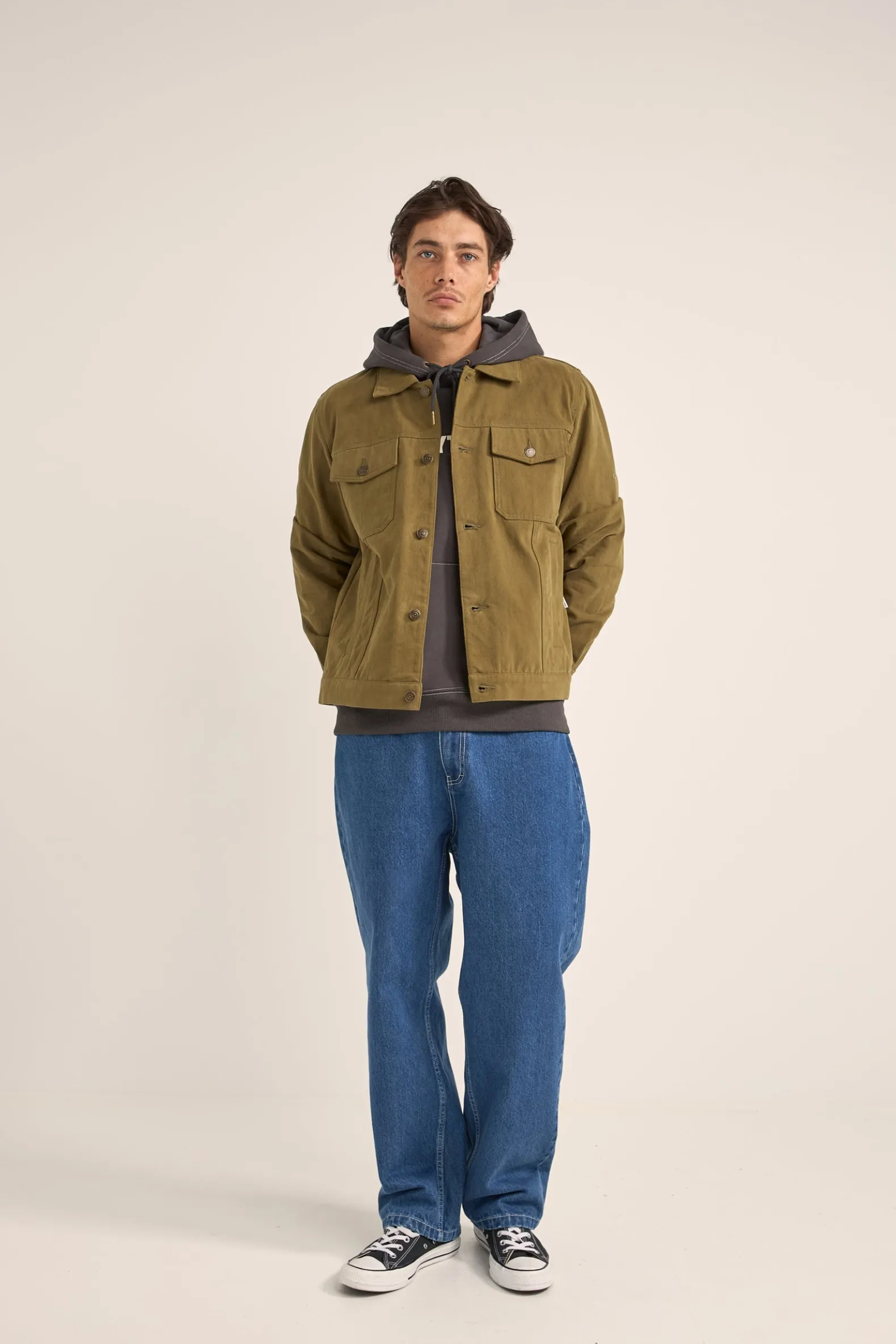 Brushed Twill Trucker Olive