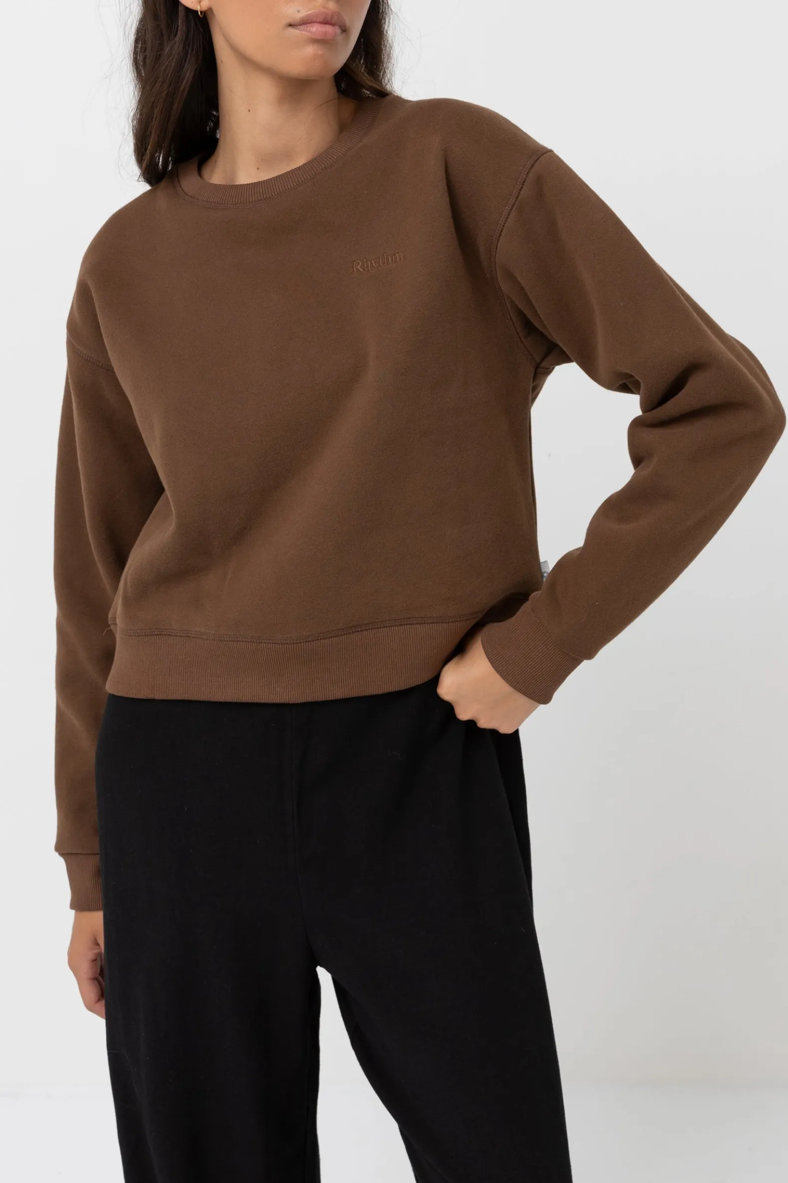 Classic Crew Neck Fleece Chocolate