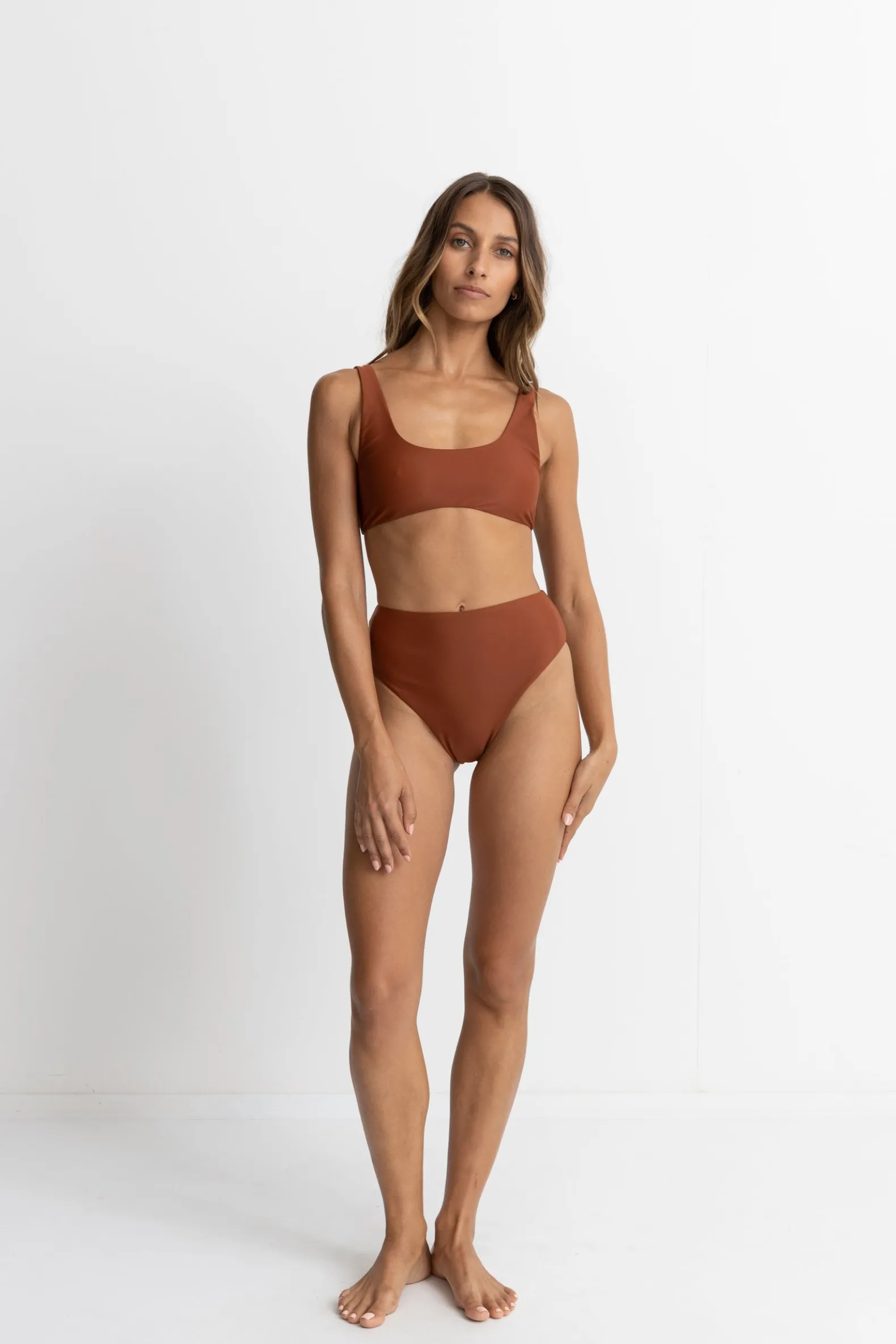 Classic Hi Waist Pant Rust