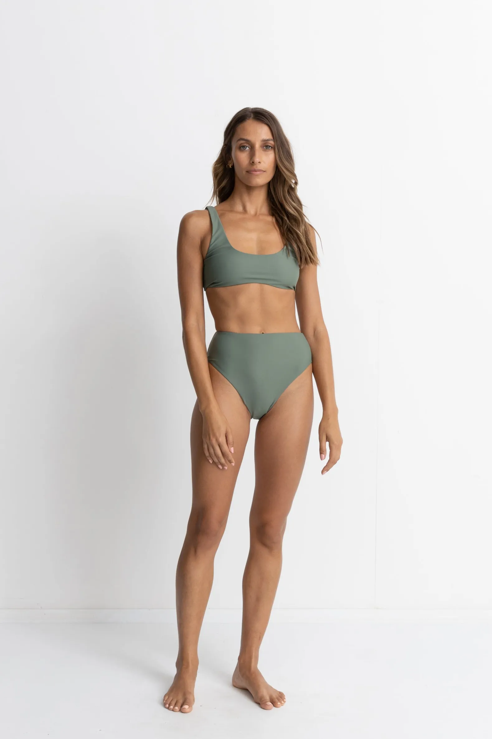 Classic Hi Waist Pant Olive