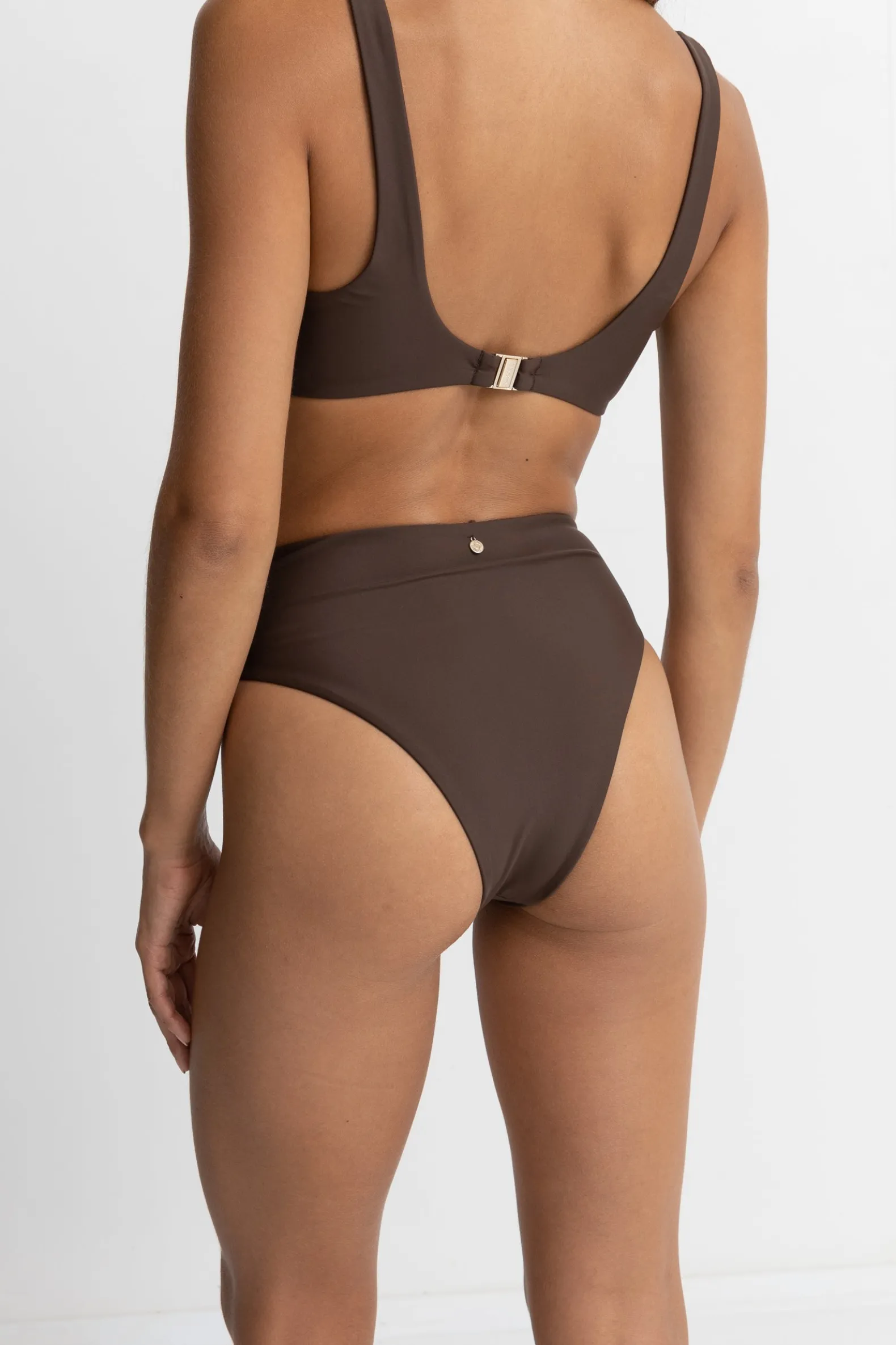 Classic Hi Waist Pant Chocolate