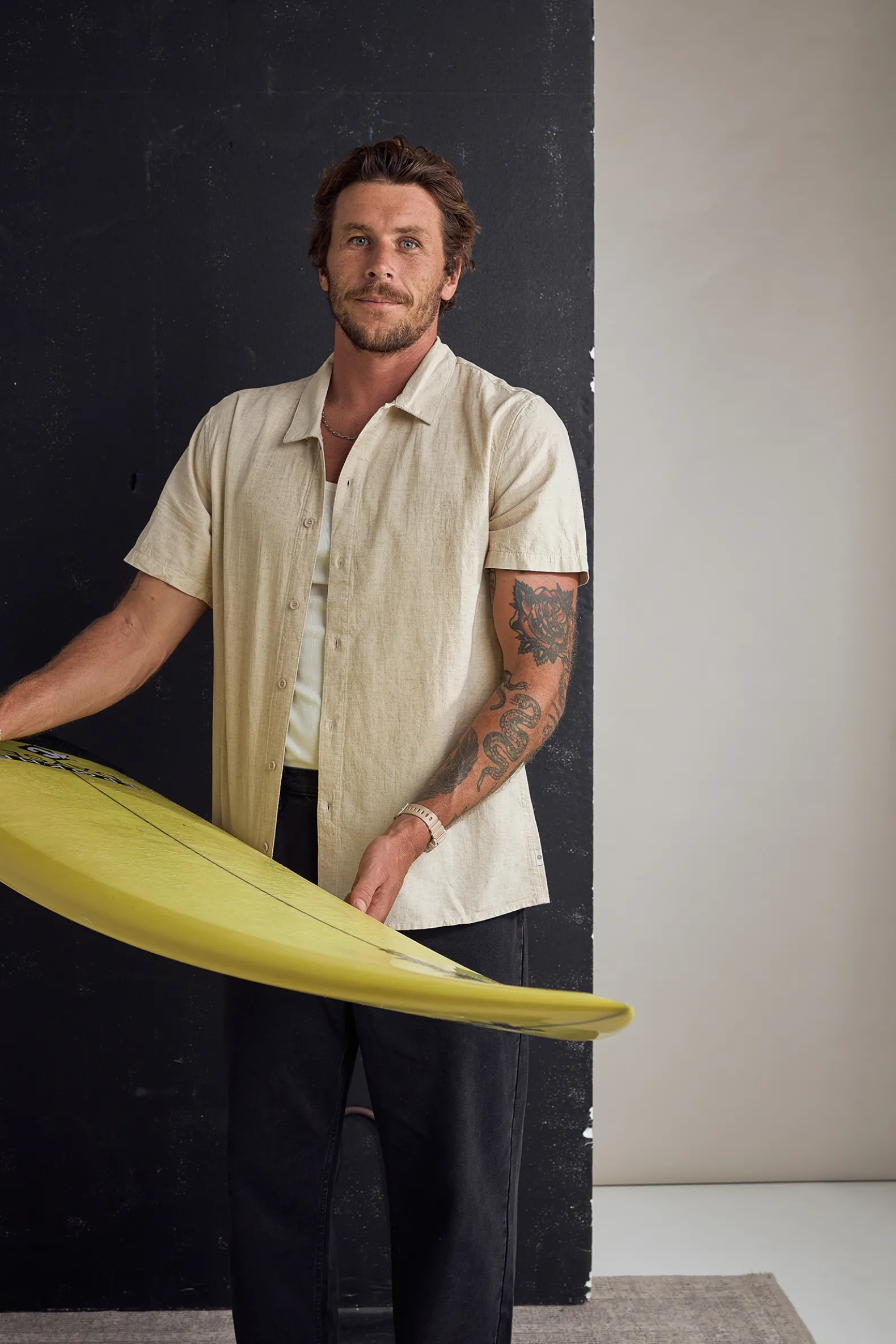 Classic Linen Ss Shirt Sand