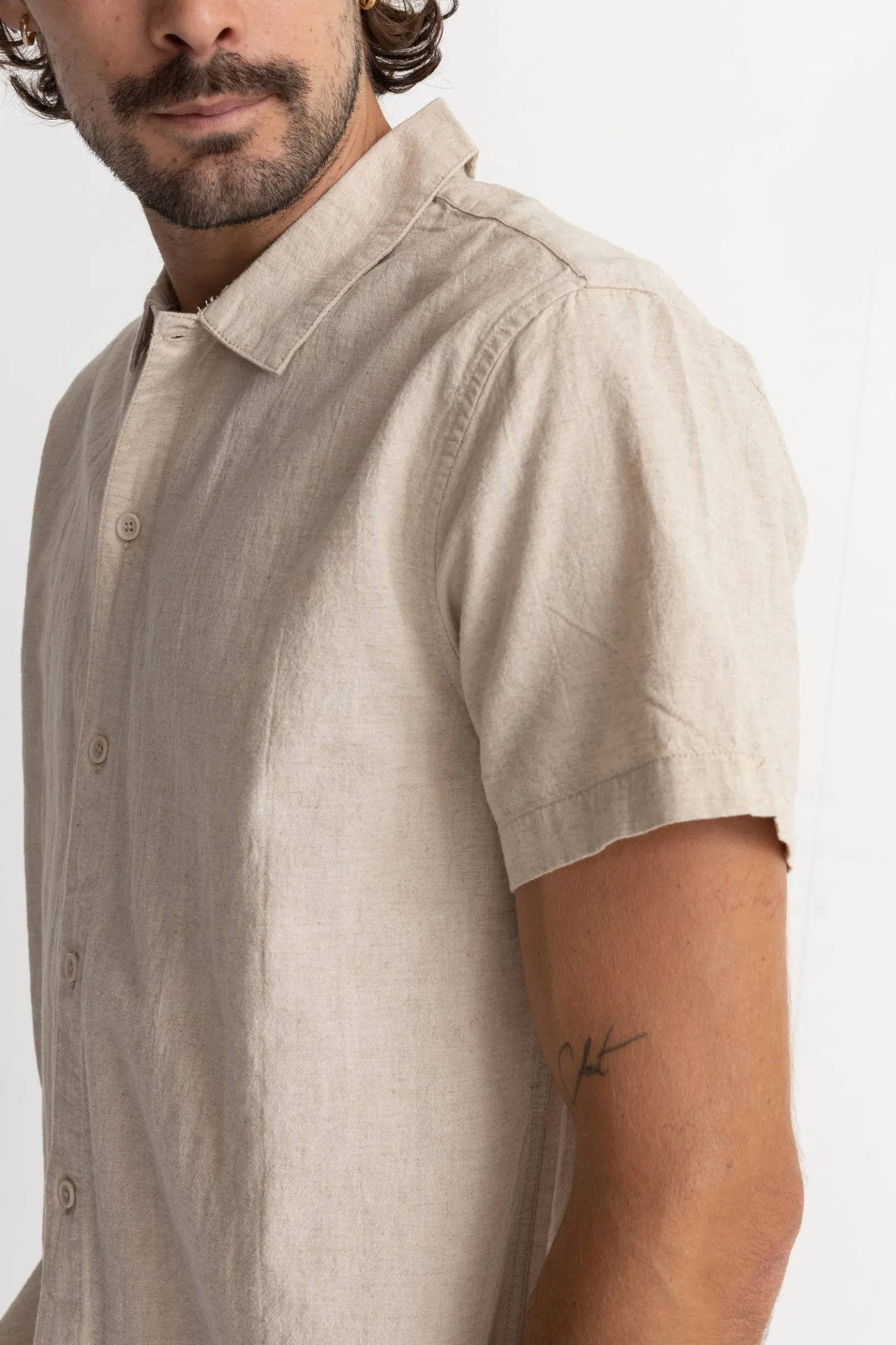 Classic Linen Ss Shirt Sand