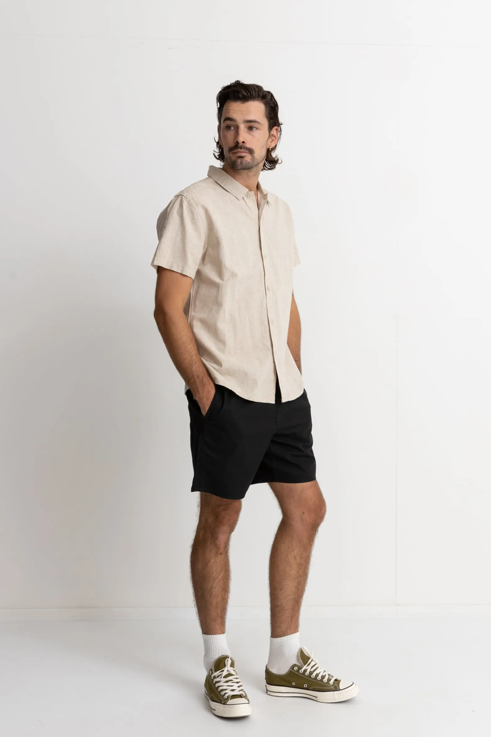 Classic Linen Ss Shirt Sand