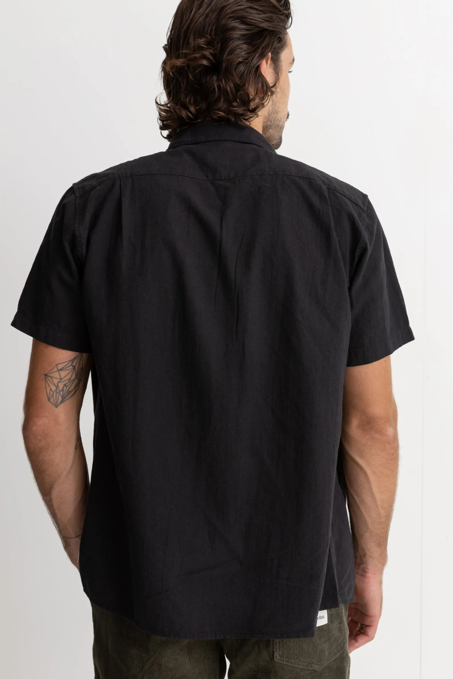 Classic Linen Ss Shirt Vintage Black