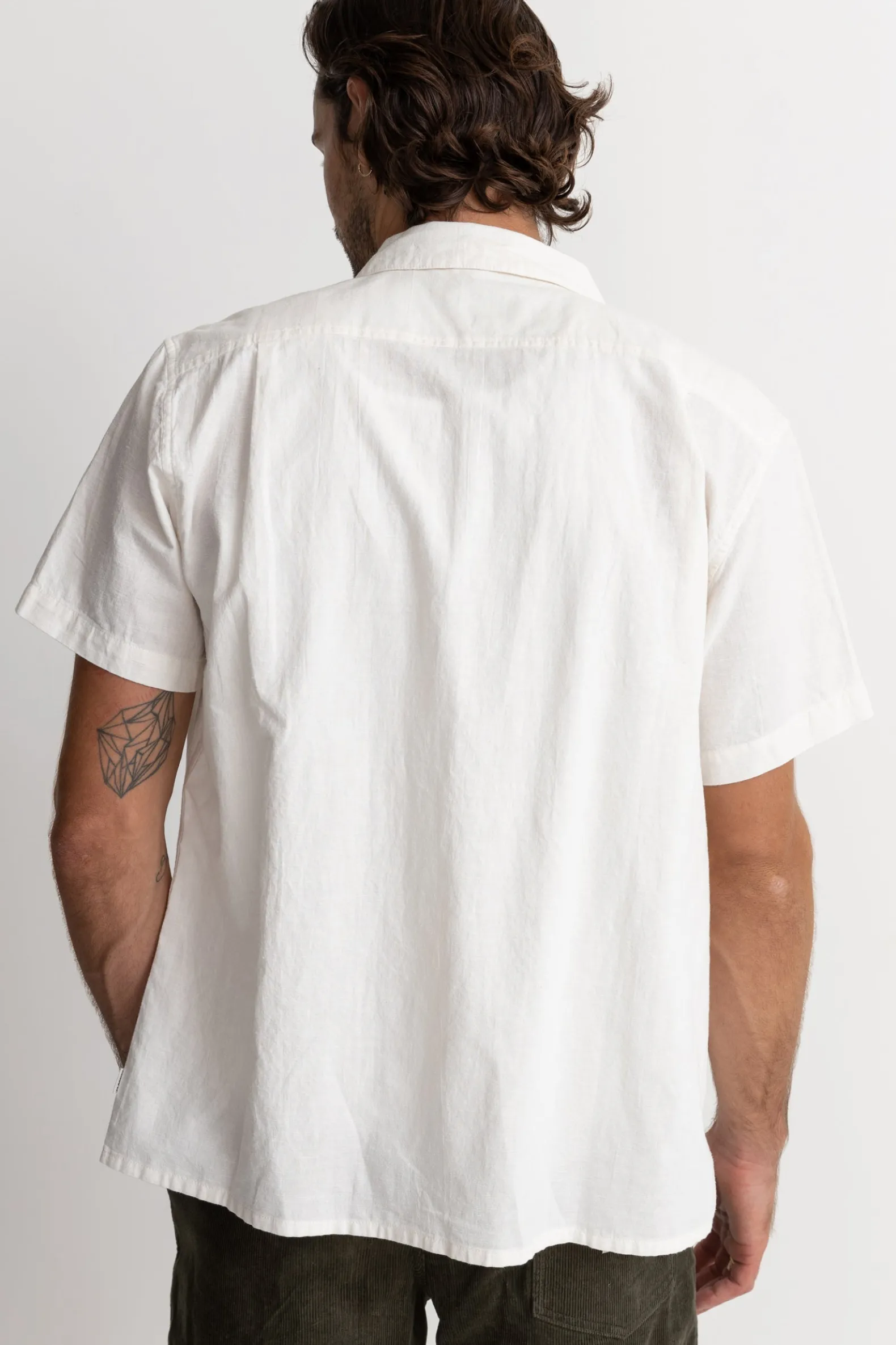 Classic Linen Ss Shirt White