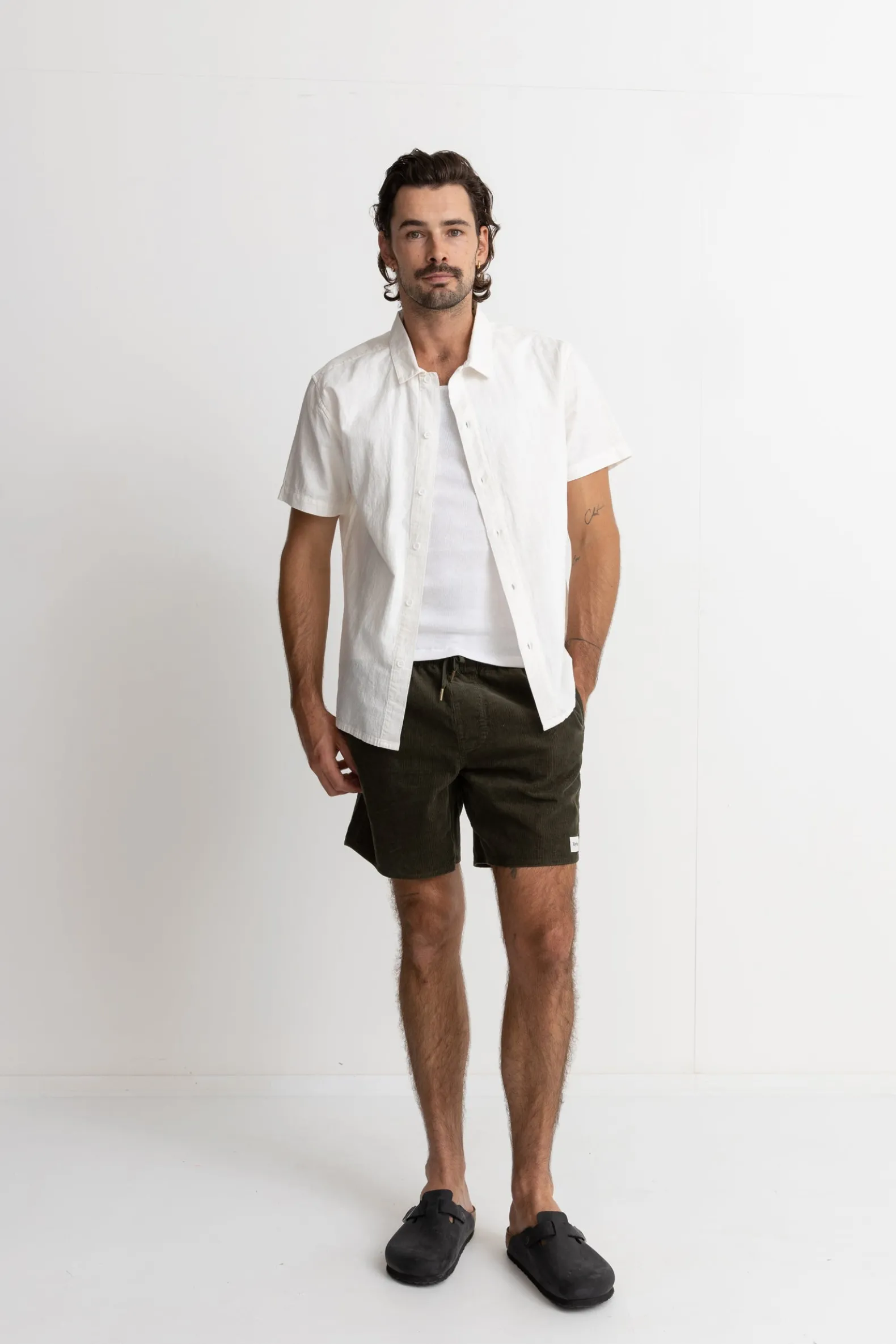 Classic Linen Ss Shirt White