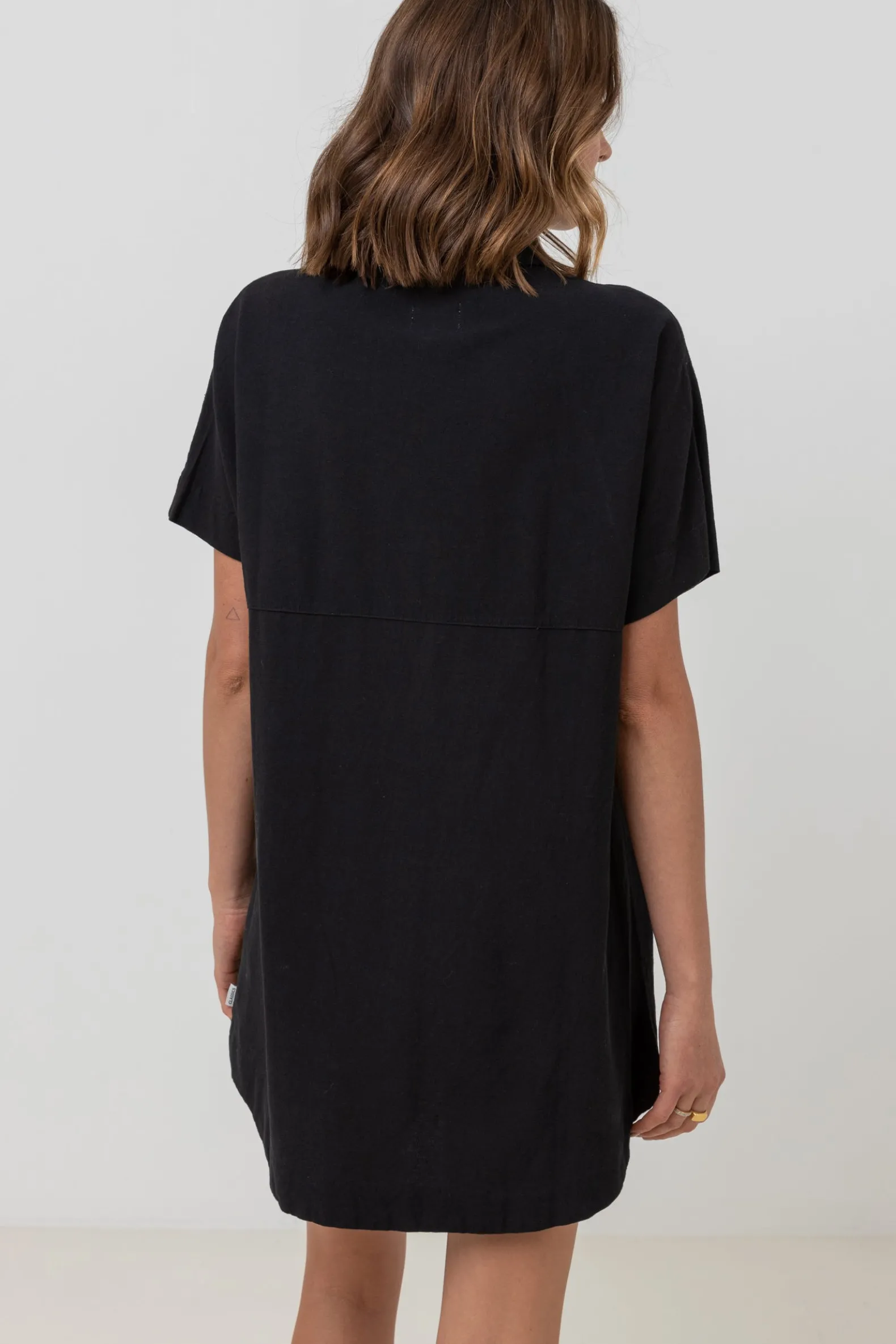 Classic Shirt Dress Black