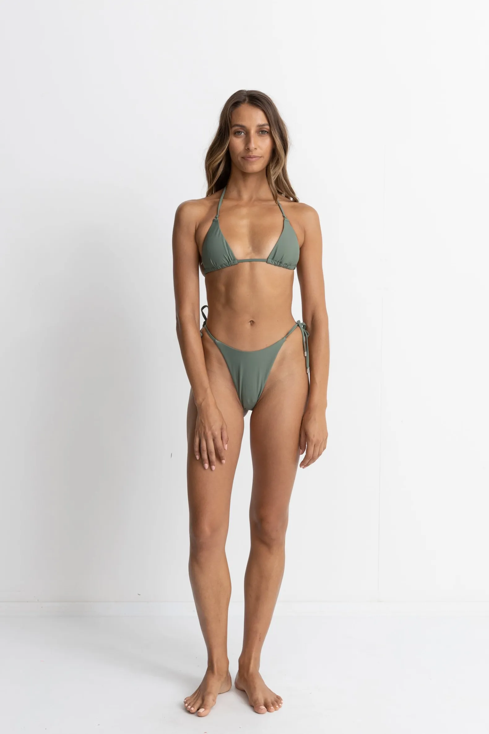 Classic Tie Side Hi Cut Pant Olive