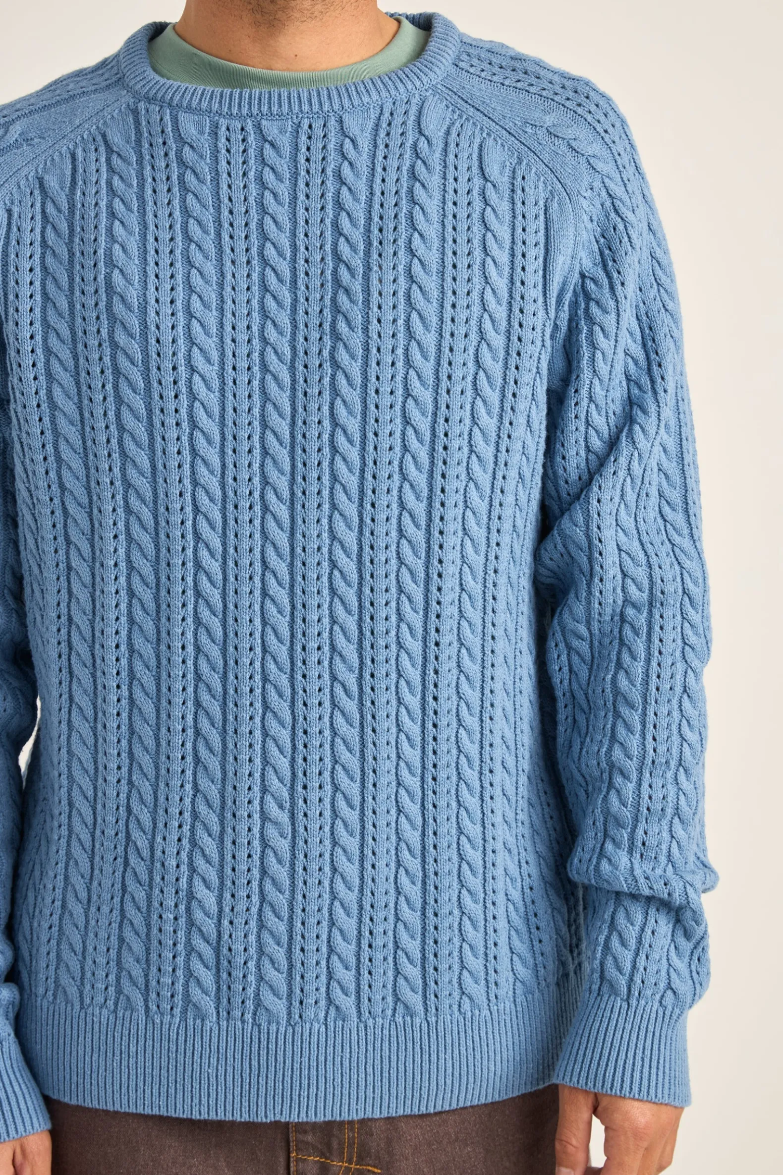 Doheny Pointelle Crew Knit Slate