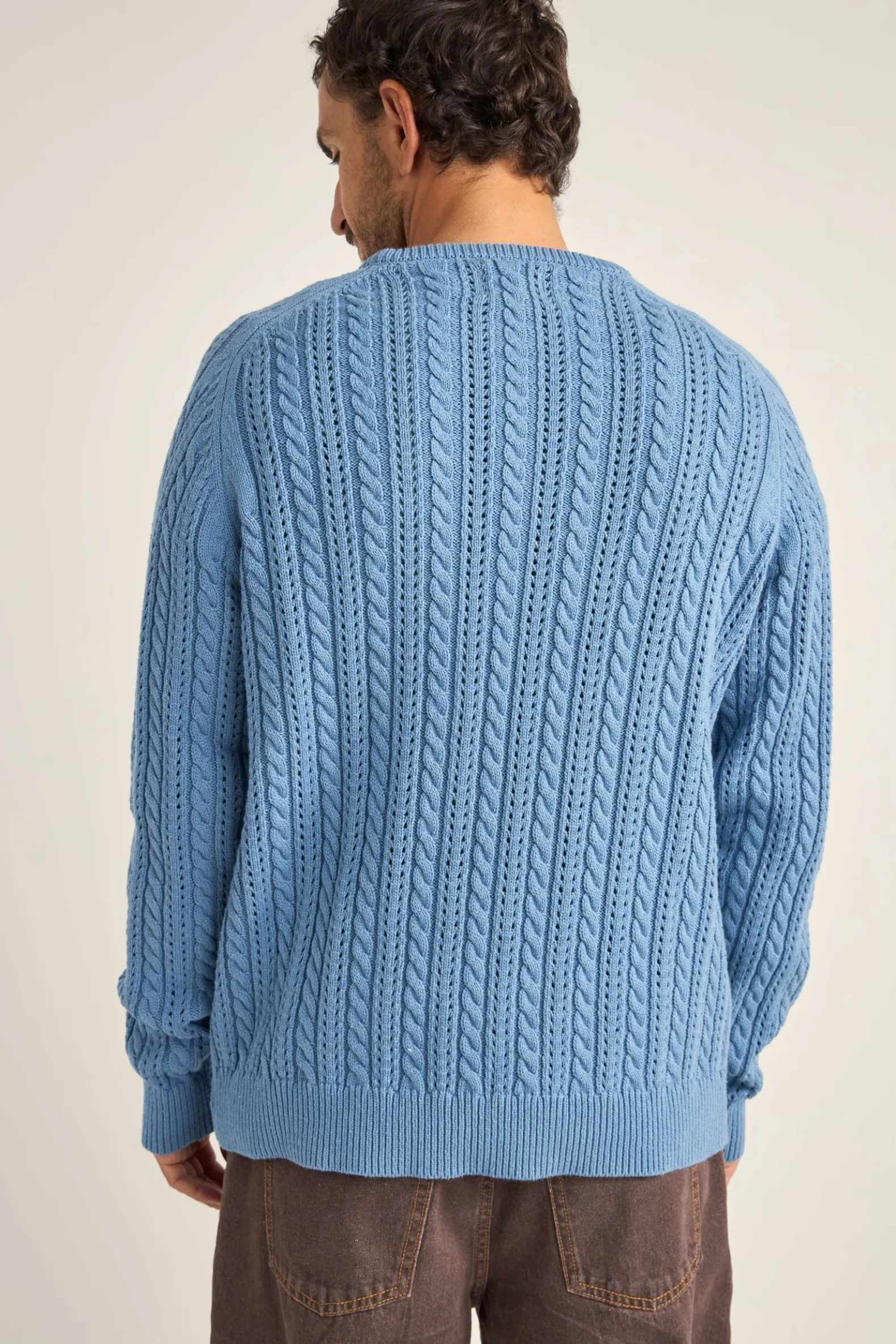 Doheny Pointelle Crew Knit Slate