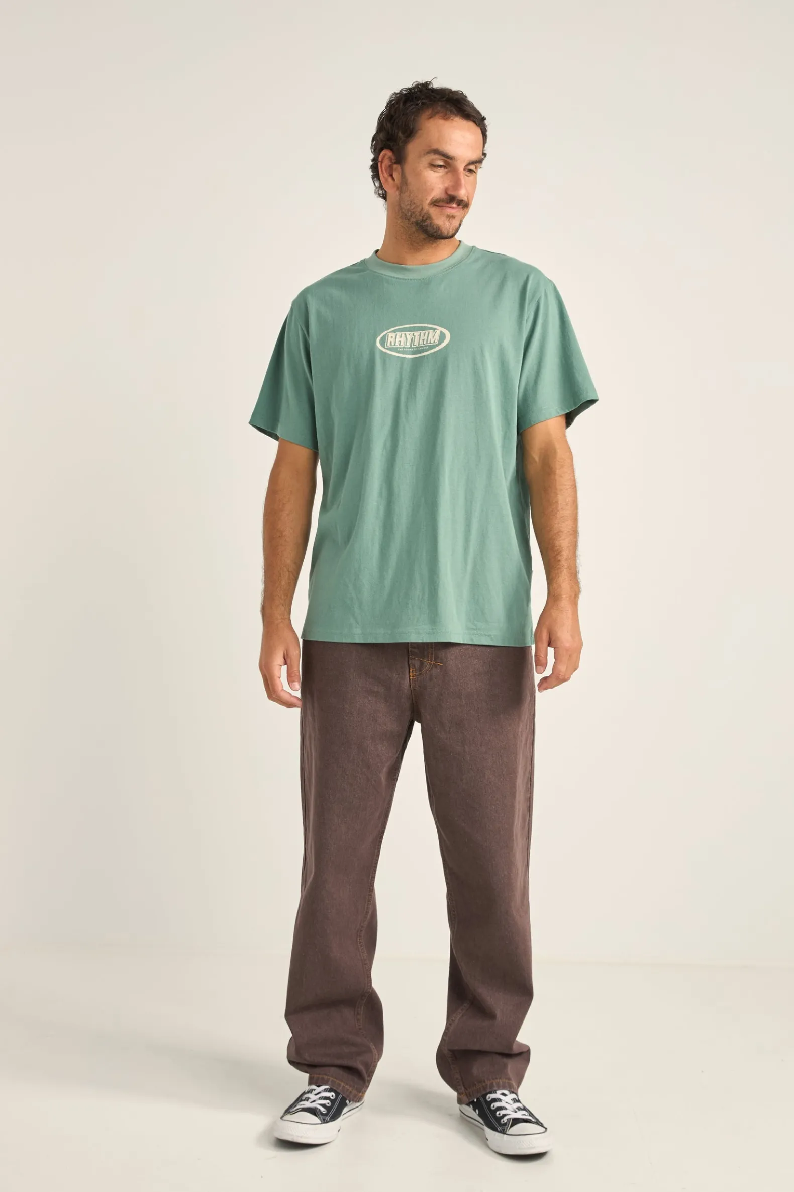 Elliptic Printed Vintage Ss T-Shirt Vintage Green