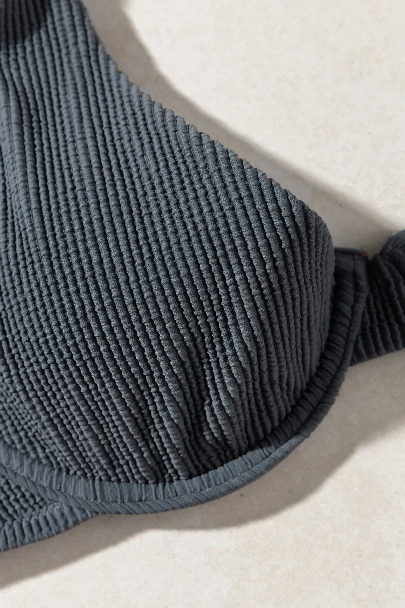 Essential Rib Underwire Top Graphite