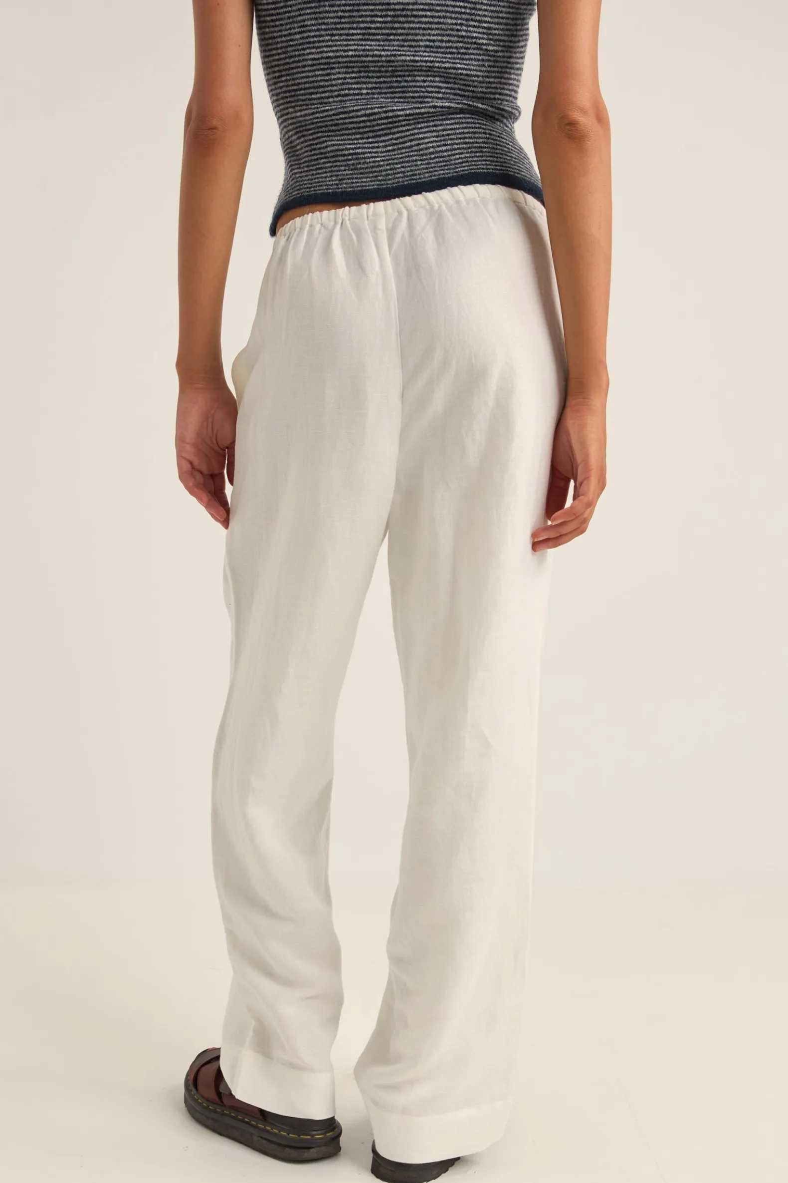 Frankie Elastic Pant White