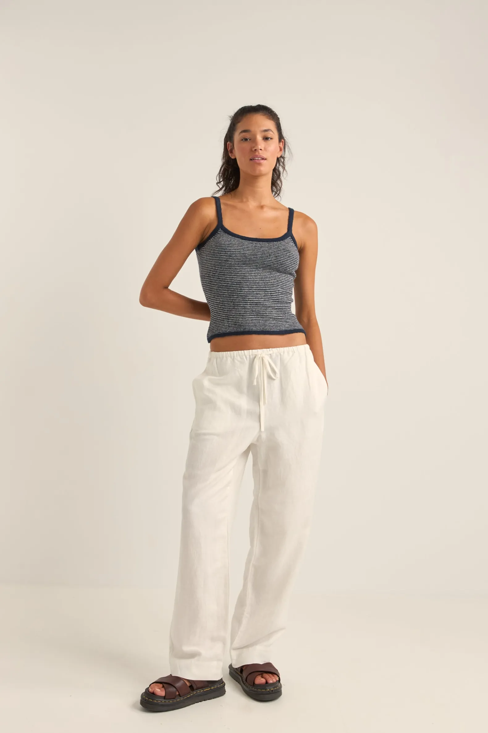 Frankie Elastic Pant White