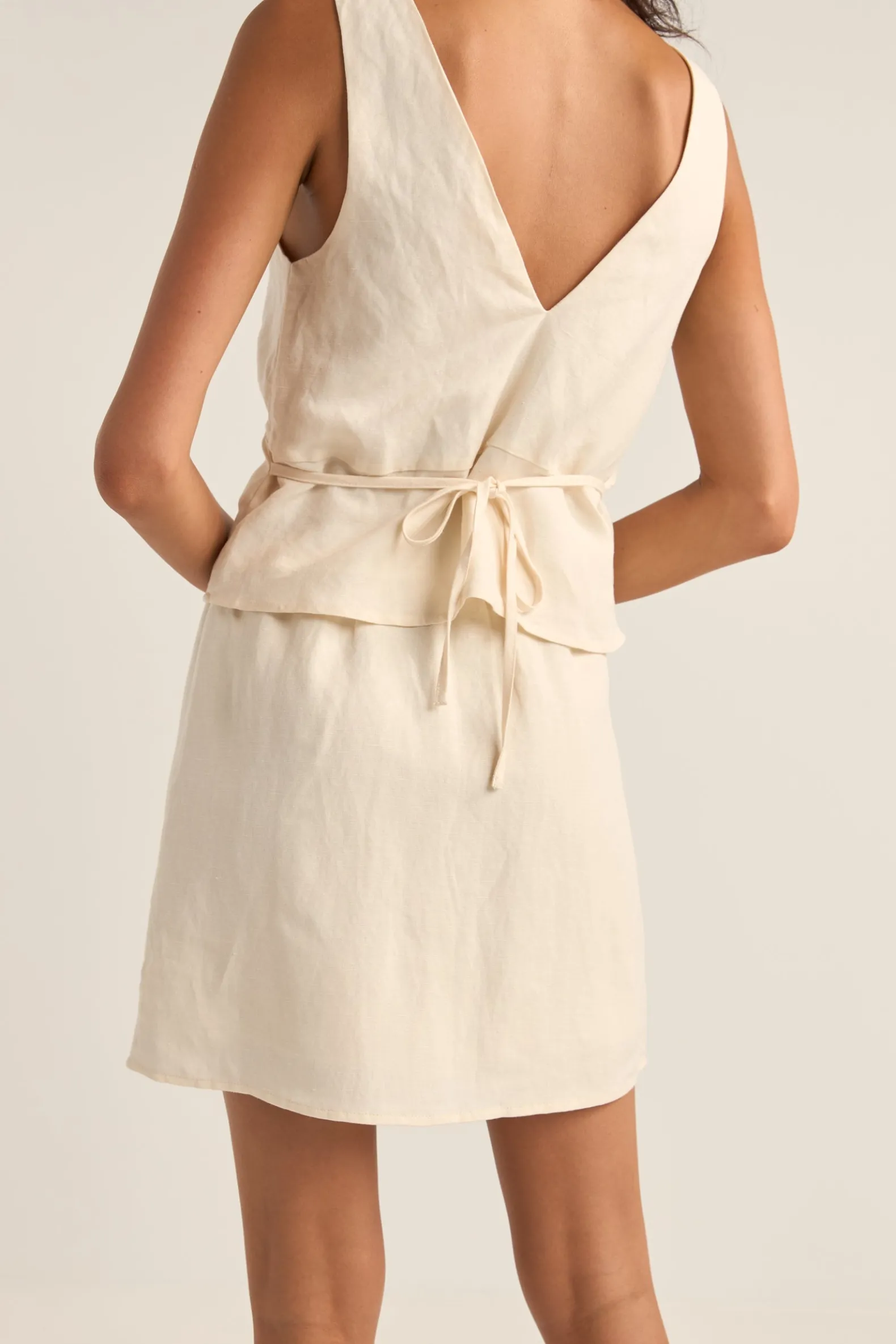 Lenny Drawcord Skirt Cream