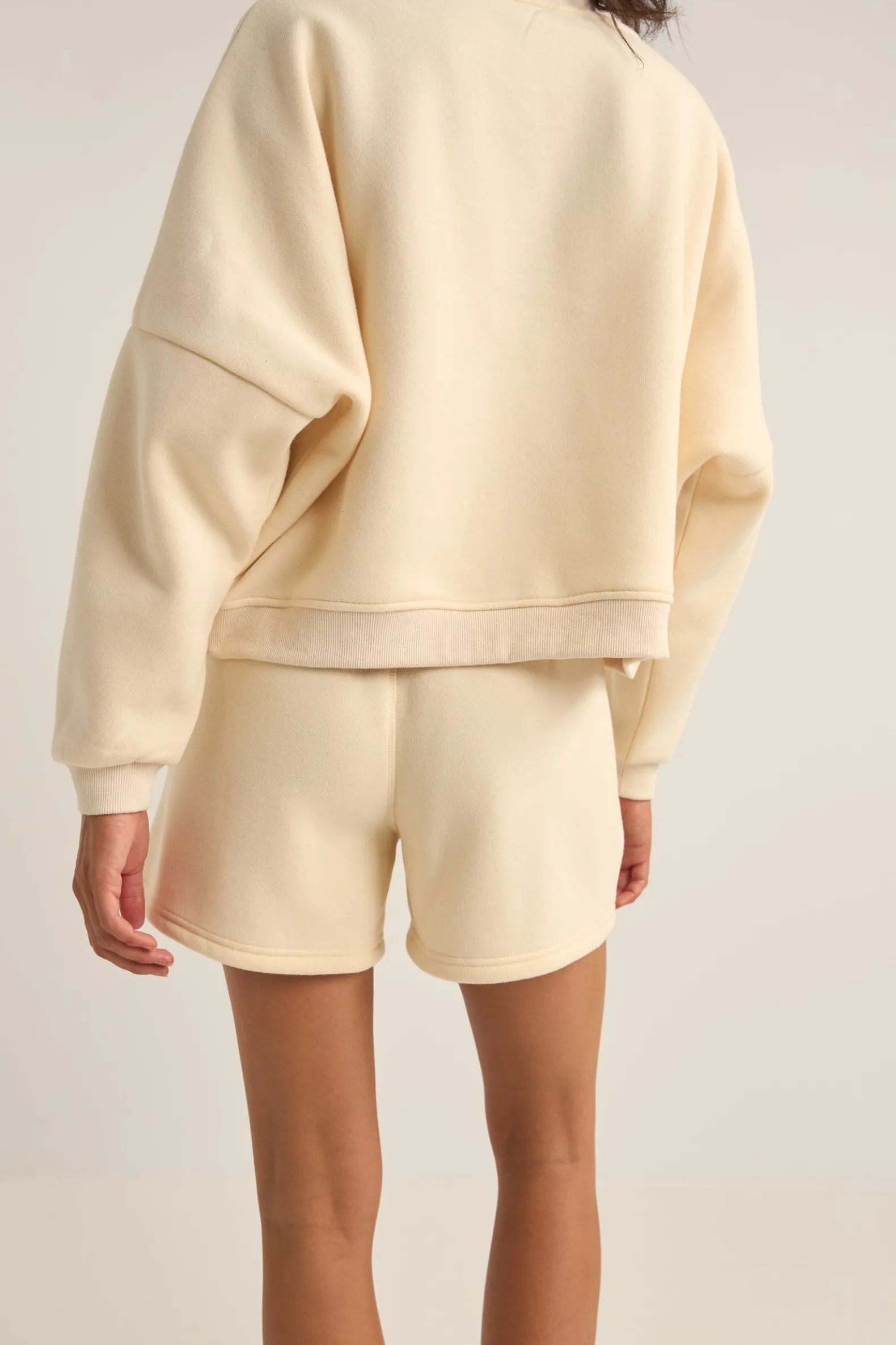 Logo Fleece Shorts Oatmeal