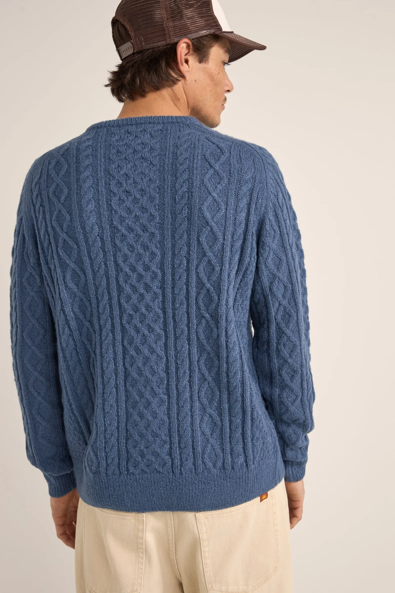Mohair Fishermans Knit Slate