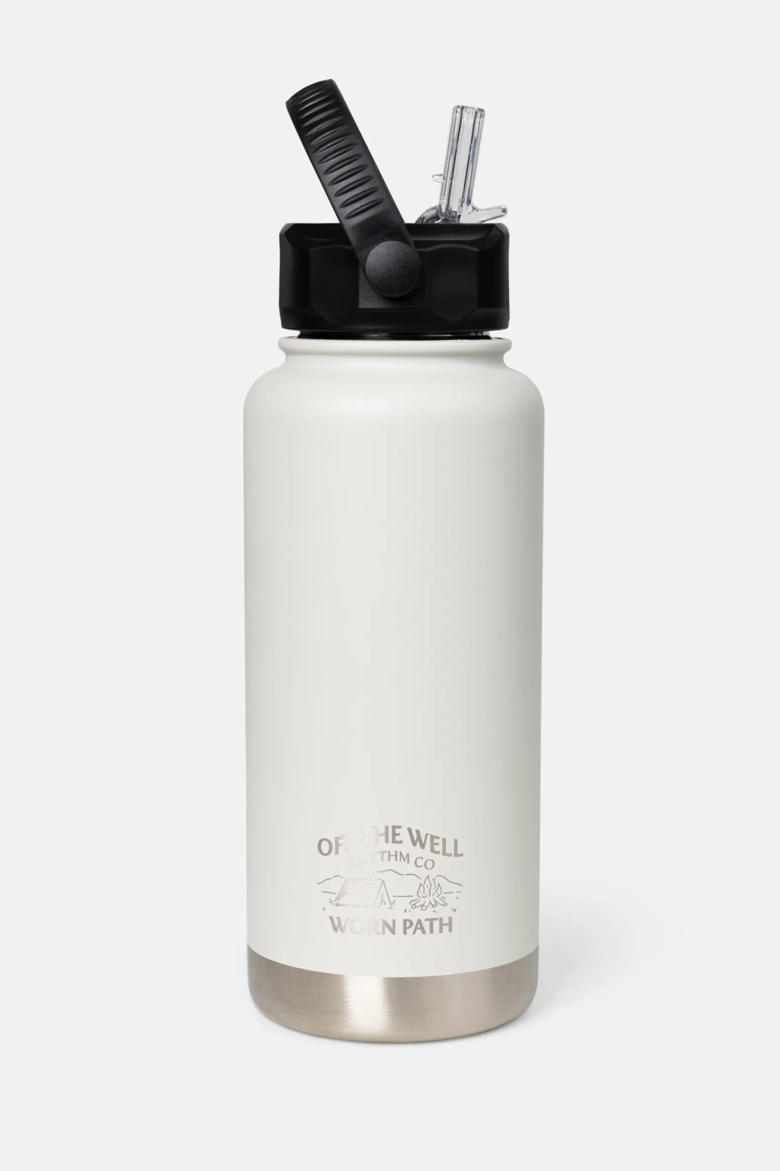 Pargo Worn Path 950ml Bottle w/ Straw Bone White