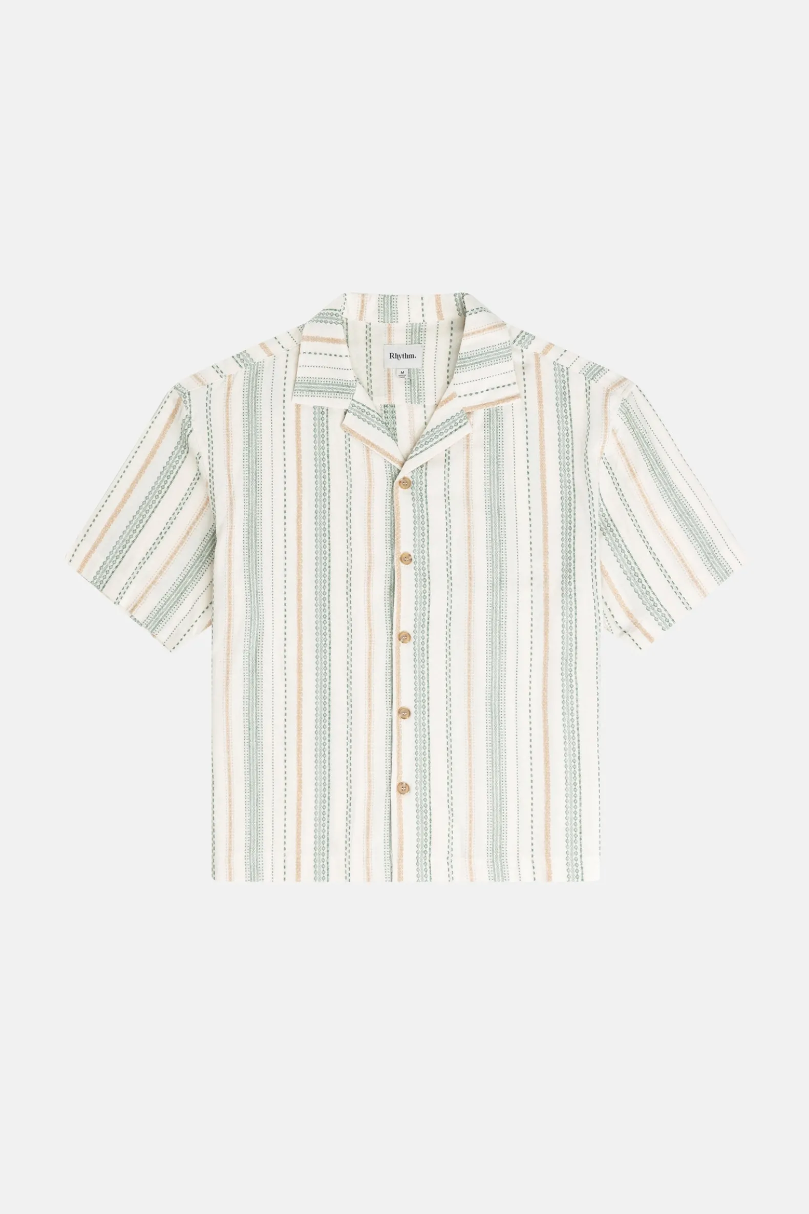 Relaxed Stripe Ss Shirt Olive