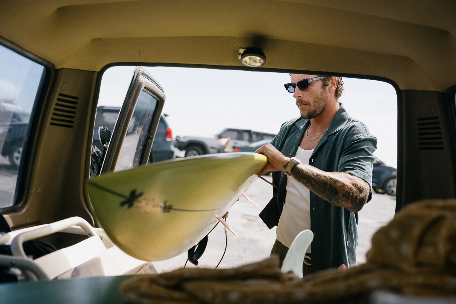 Relaxed Texture Ss Shirt Teal