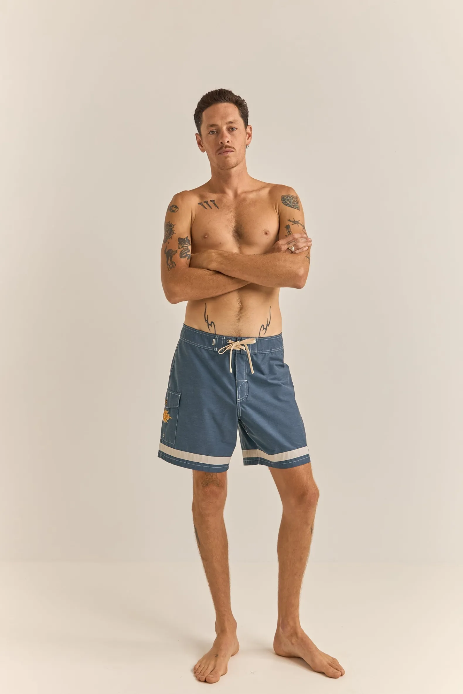 Signature Stripe Trunk Navy