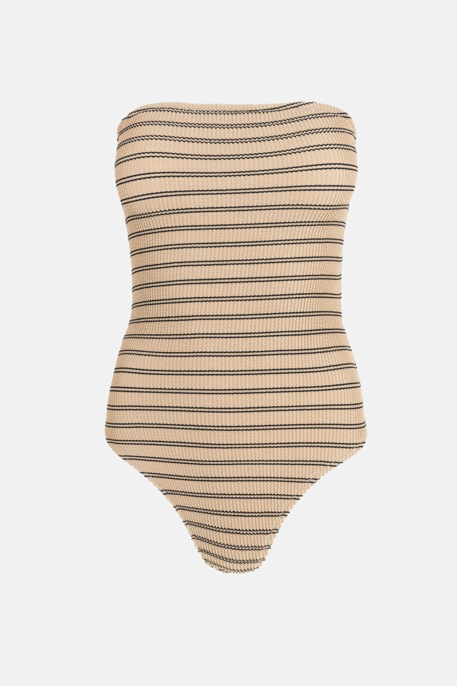 Sol Stripe Strapless One Piece Black