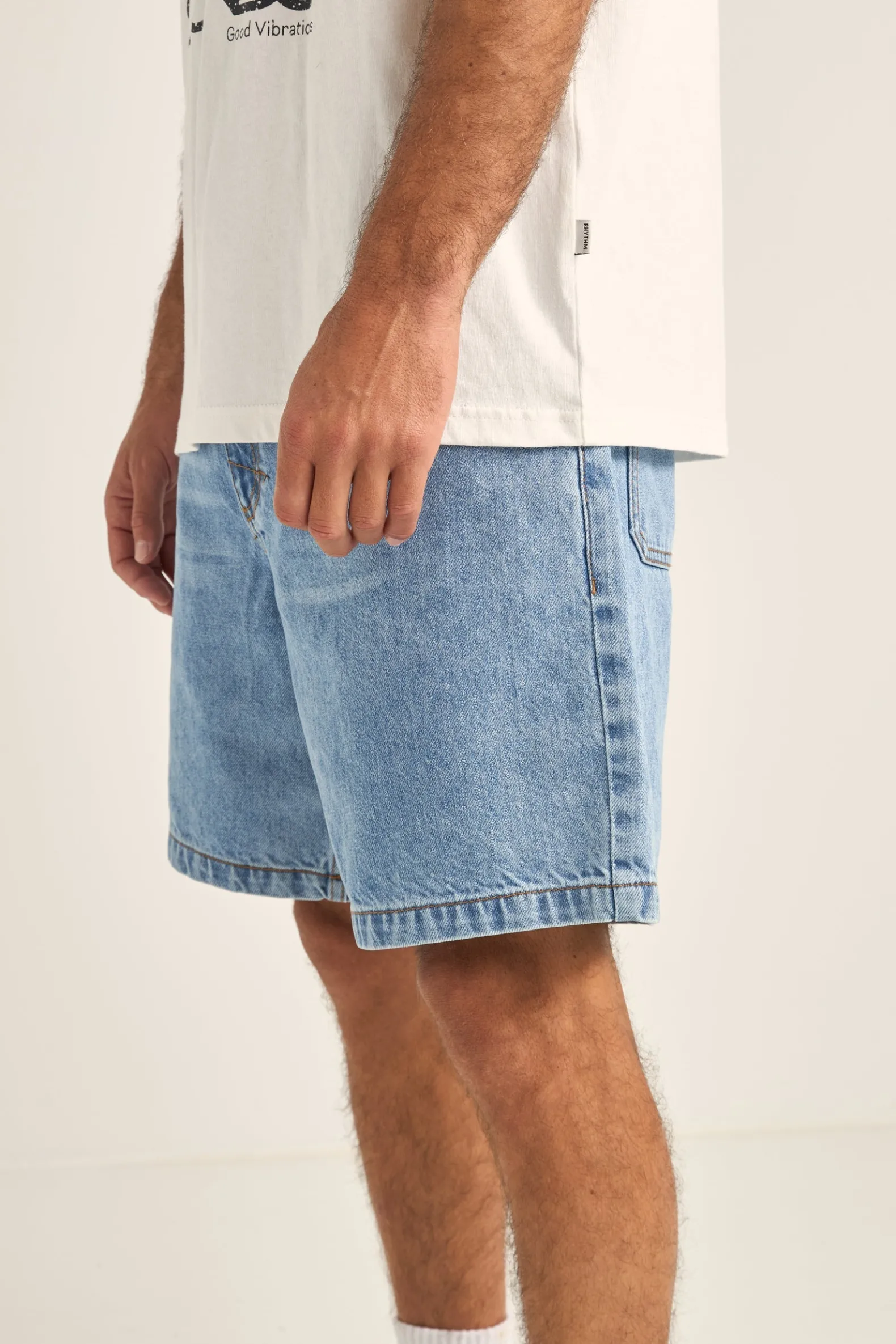 Subtle Distress Short Blue