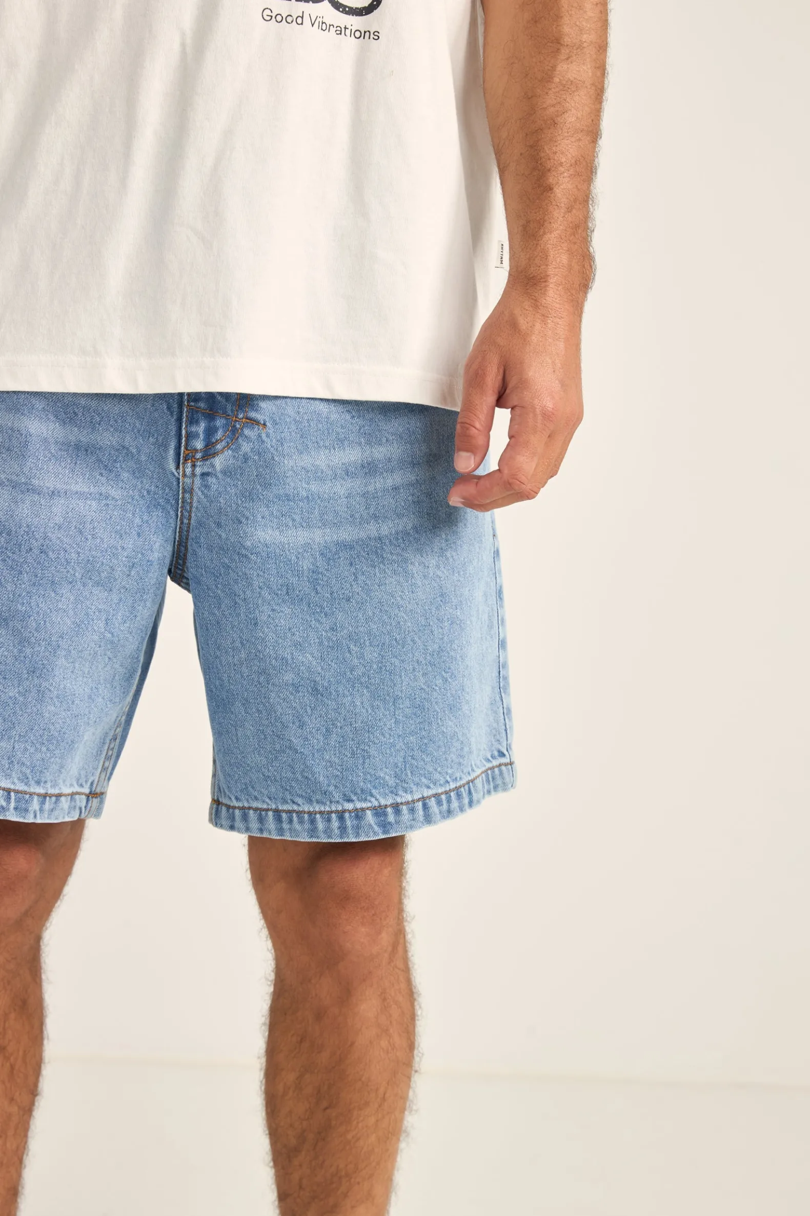 Subtle Distress Short Blue