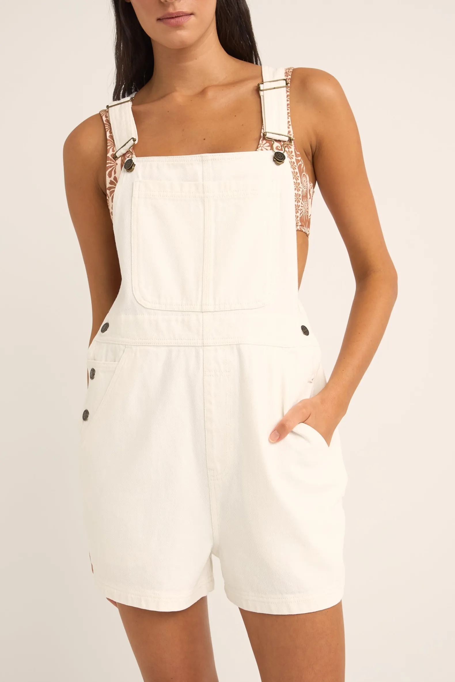Tides Short Overall White