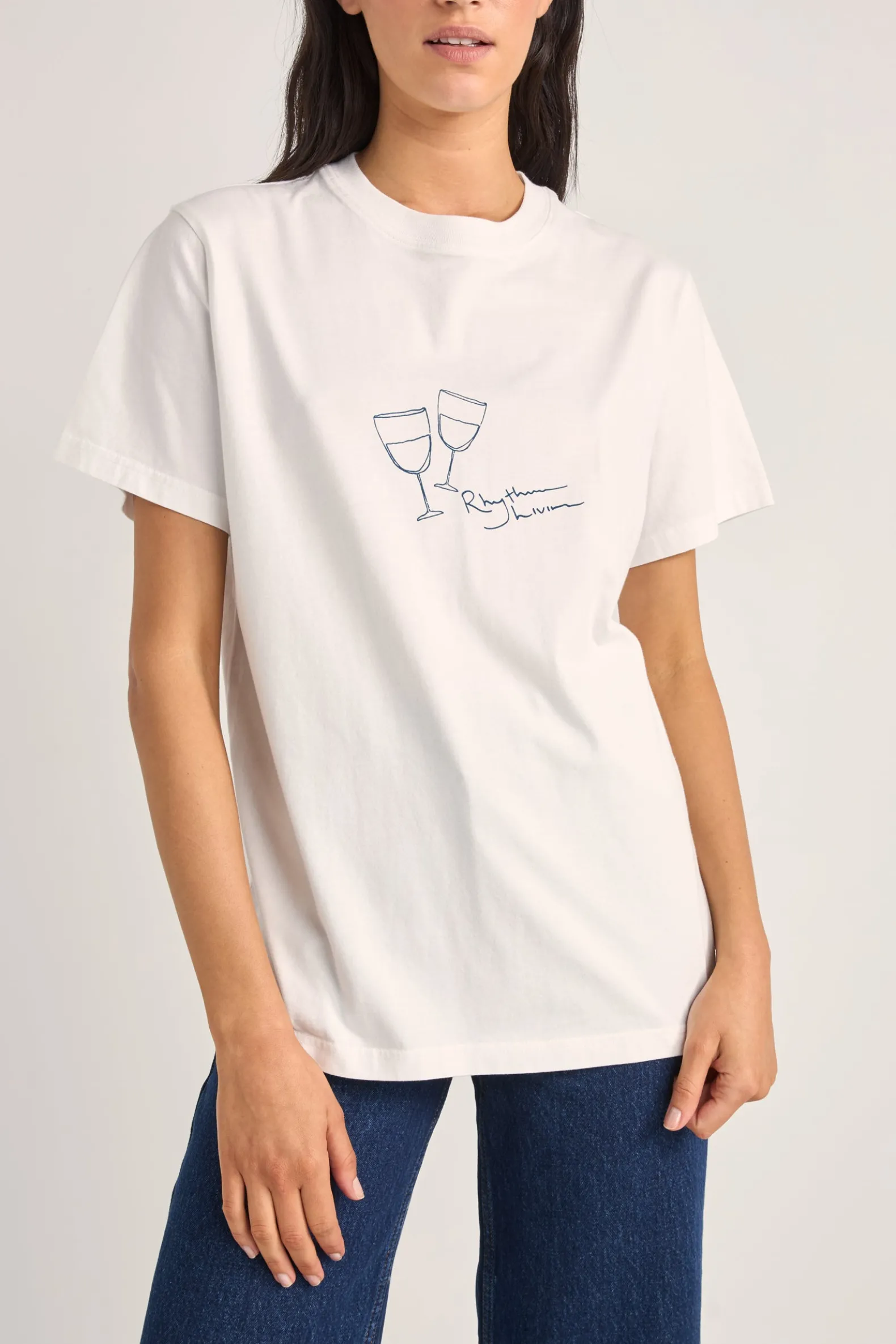 Vino Boyfriend Tee White