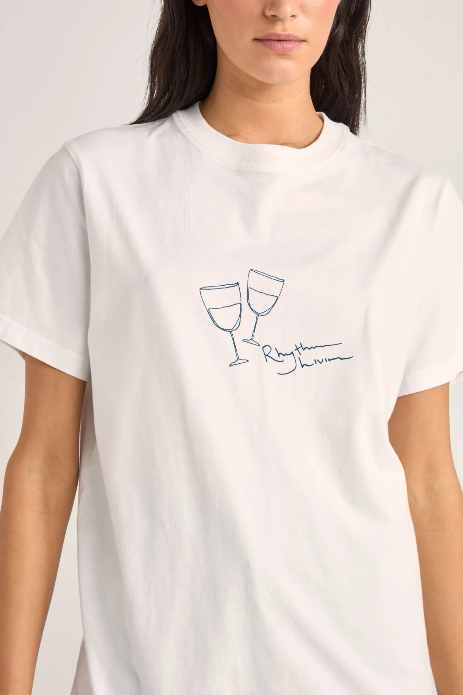 Vino Boyfriend Tee White