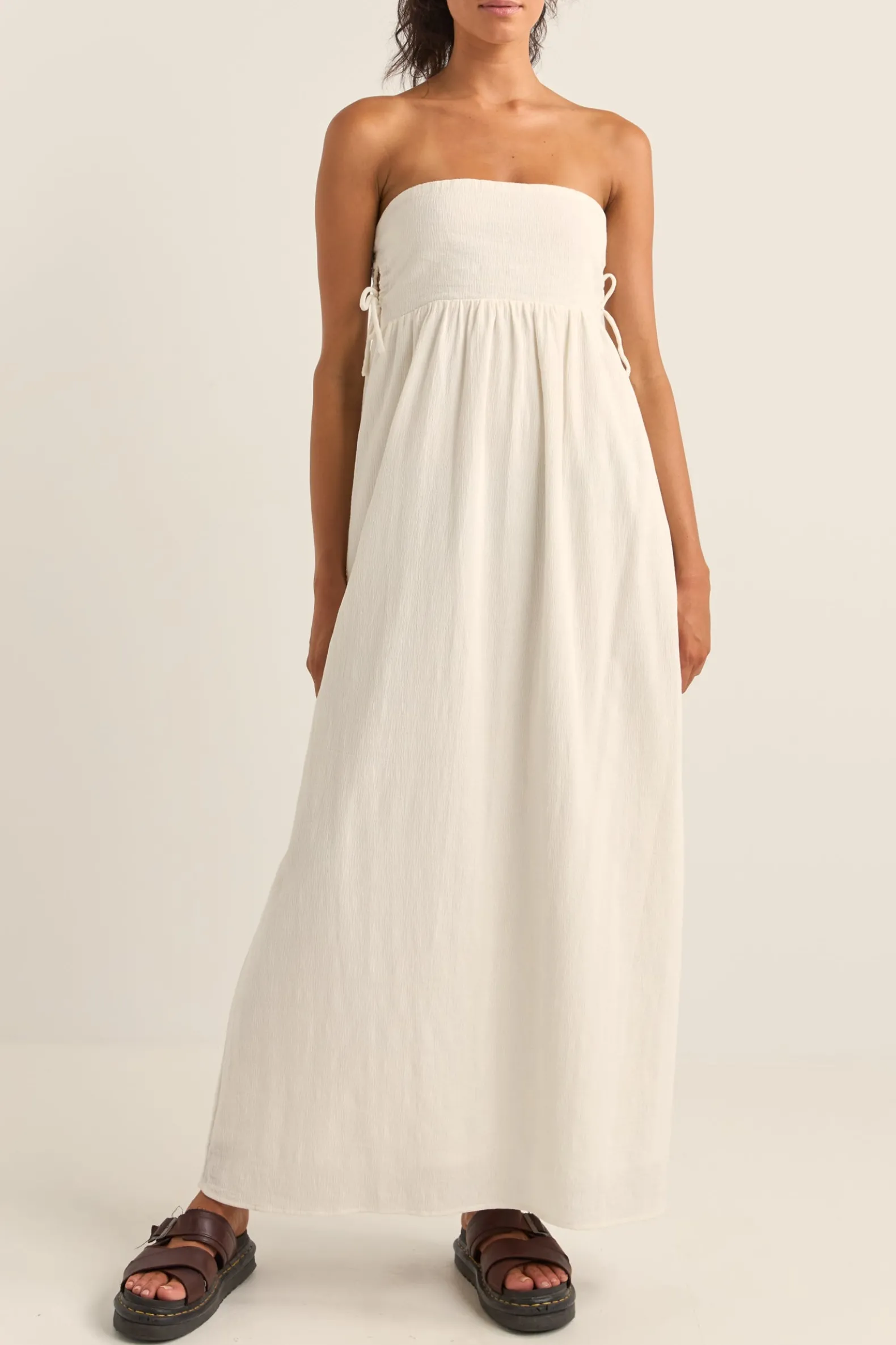 Zali Tie Side Maxi Dress Coconut