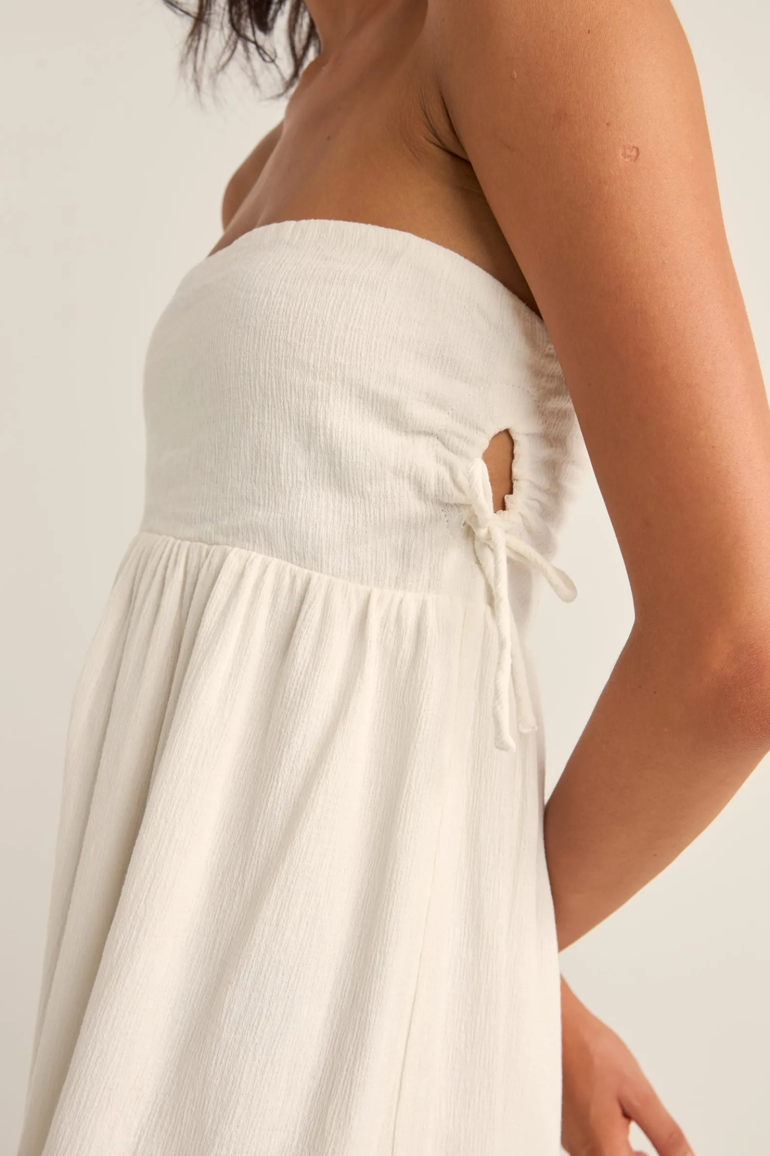 Zali Tie Side Maxi Dress Coconut