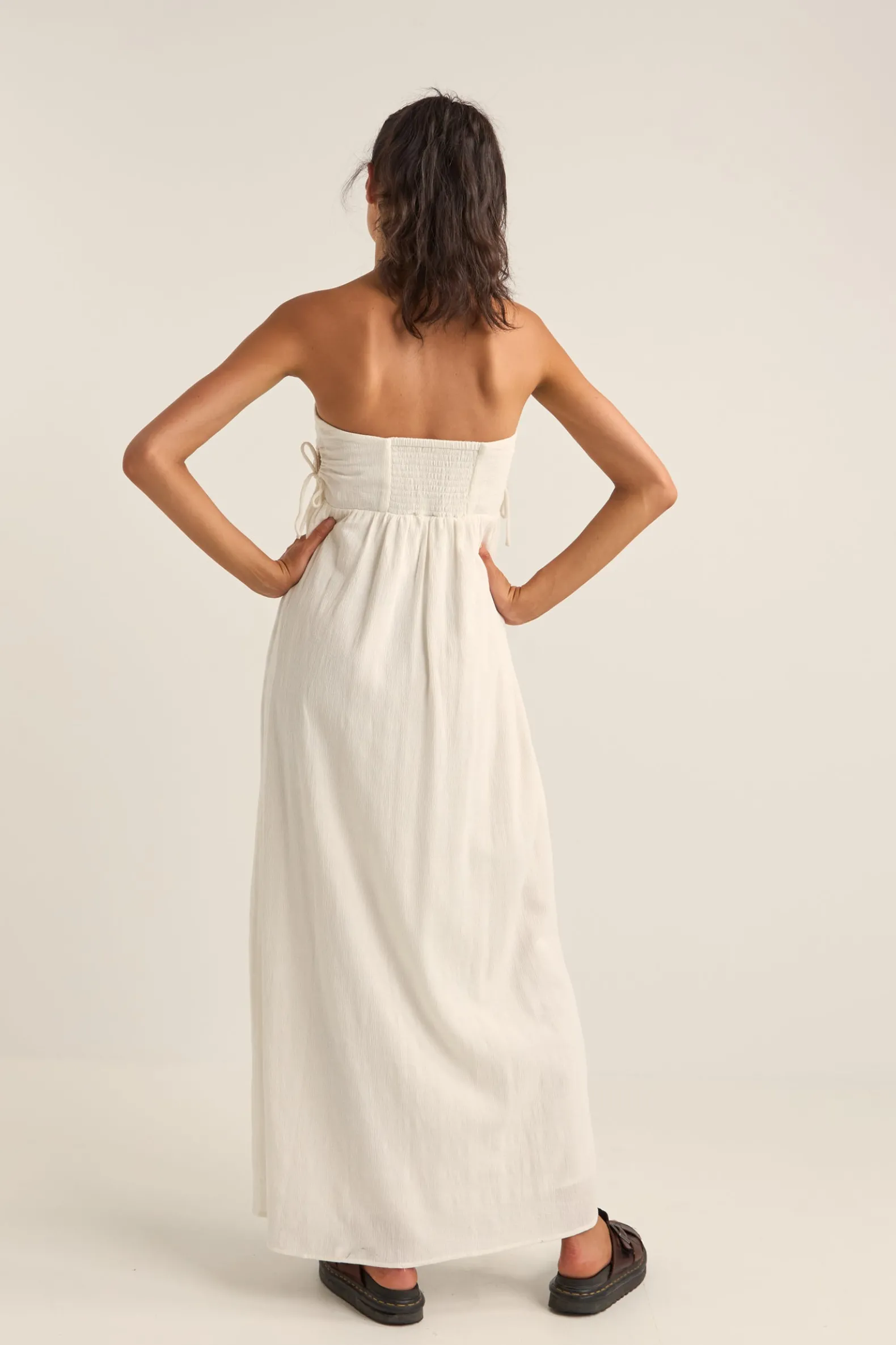 Zali Tie Side Maxi Dress Coconut