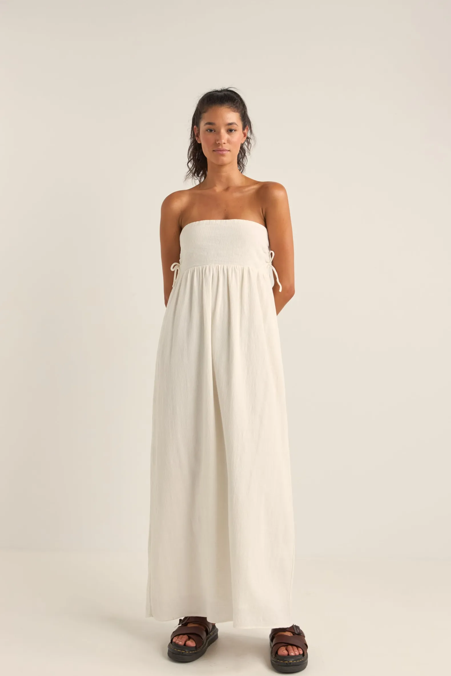 Zali Tie Side Maxi Dress Coconut