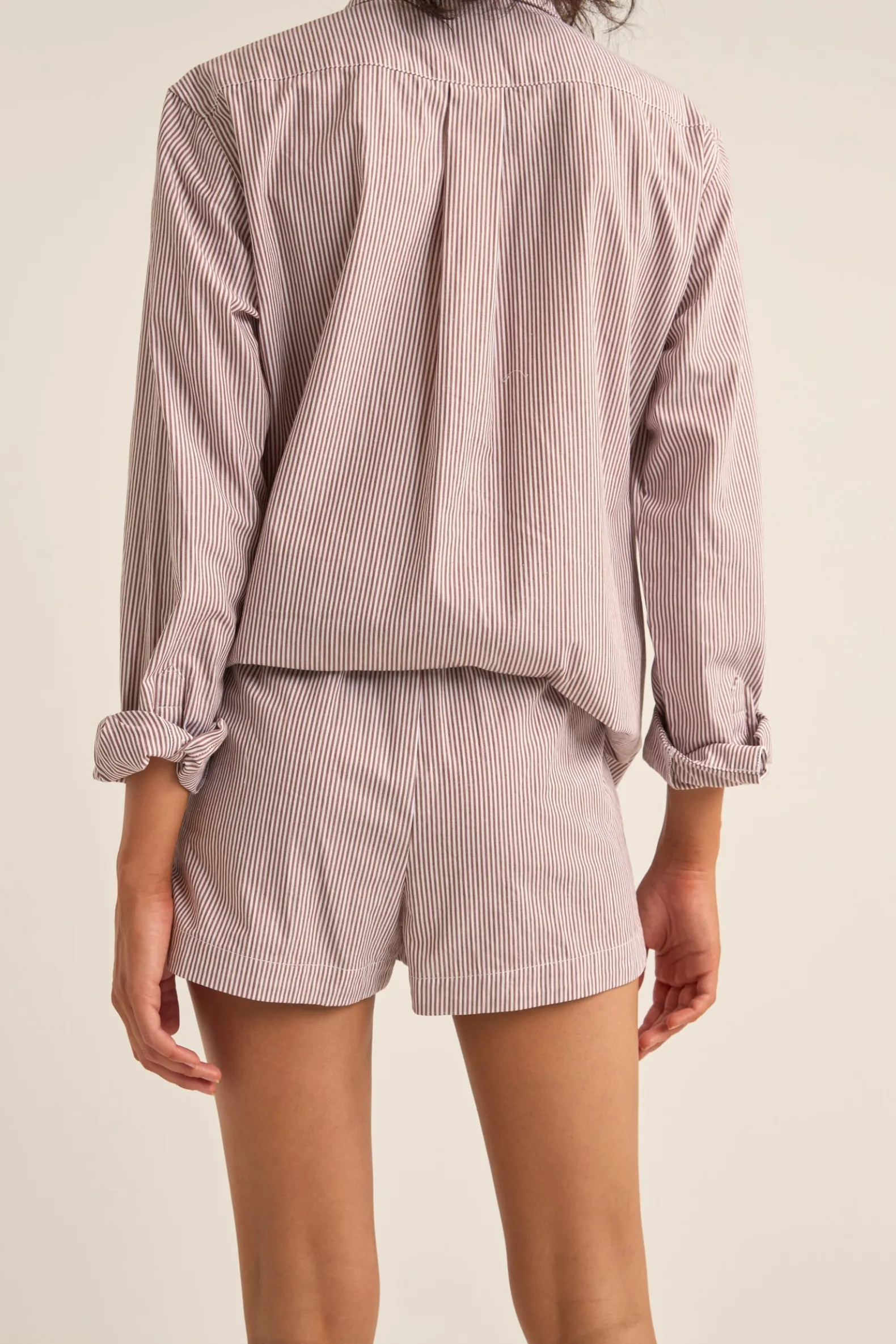 Zephyr Stripe Beach Short Chocolate